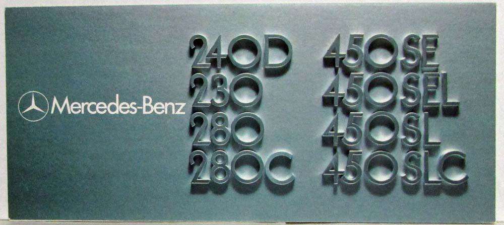 1974 Mercedes-Benz Sales Folder Mailer