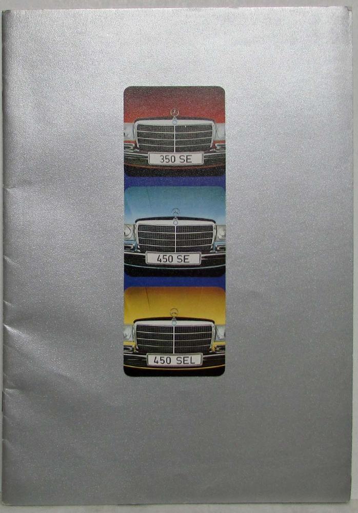 1978 Mercedes-Benz 350SE 450SE 450SEL Prestige Sales Brochure