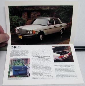 1979 Mercedes-Benz Small Sales Brochure 240D 280E 300D 450SEL 6.9