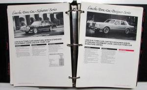 1985 Lincoln Mercury Facts Book Continental Town Car Mark VII Grand Marquis