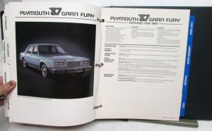 1987 Chrysler Fleet Buyers Guide Charger Dakota Ram Pickup New Yorker Raider