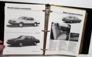 1985 Ford Car Facts LTD Crown Victoria Thunderbird Mustang Tempo Escort EXP