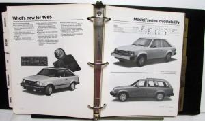 1985 Ford Car Facts LTD Crown Victoria Thunderbird Mustang Tempo Escort EXP