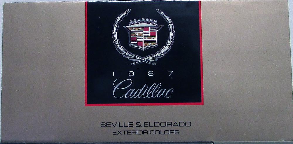 1987 Cadillac Seville Eldorado Exterior Colors & Specs Sales Folder Orig