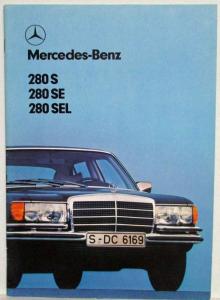 1979 Mercedes-Benz 280S 280SE 280SEL Prestige Sales Brochure - German Text