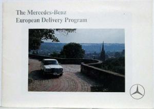 1973-1974 Mercedes-Benz Guide to European Delivery Program Sales Brochure