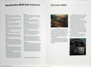 1979 Mercedes-Benz 280SE Sales Folder Brochure