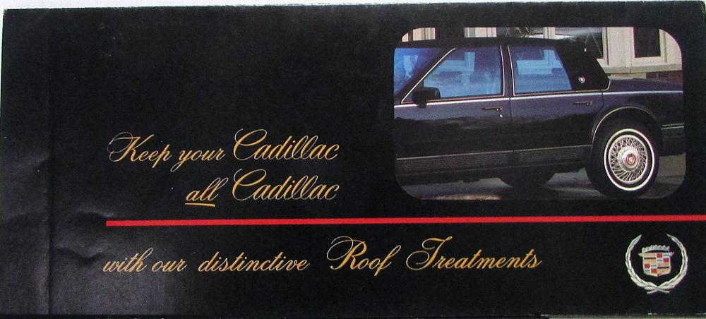 1987 Cadillac Roof Treatments Seville Fleetwood deVille Eldorado Sales Folder