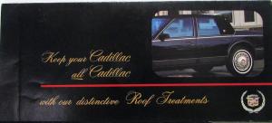 1987 Cadillac Roof Treatments Seville Fleetwood deVille Eldorado Sales Folder