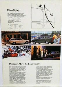 1979 Mercedes-Benz Invitation to Open House for T-Series Introduction - Dutch