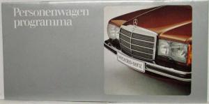 1979 Mercedes-Benz Personenwagen Programma Sales Brochure - Dutch Text