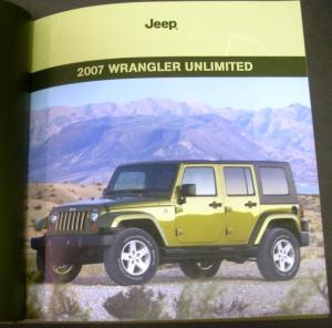 2007 Jeep Wrangler Unlimited Press Kit 4X4 SUV 4 Door