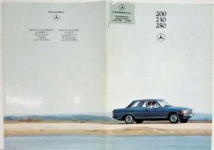 1979 Mercedes-Benz 200 230 250 Prestige Sales Brochure - Dutch Text