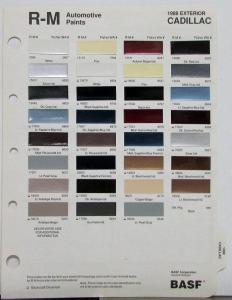 1988 Cadillac Exterior Paint Chips R-M BASF Sheet Original