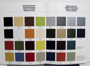 1979 Mercedes-Benz Standard Colors Metallic Paintwork Chart Blue Hood w/ Emblem