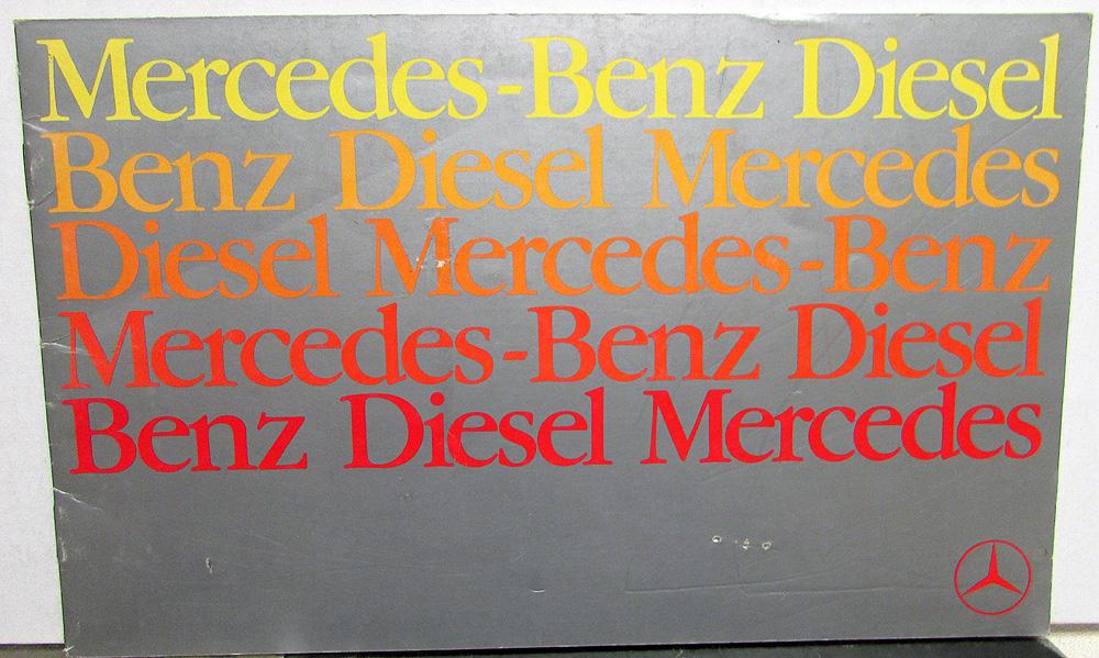 1979 Mercedes-Benz Diesel Sales Brochure
