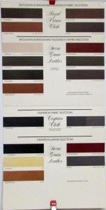 1988 Cadillac Broughm & Cimarron Interior Colors Paint Sales Folder Original