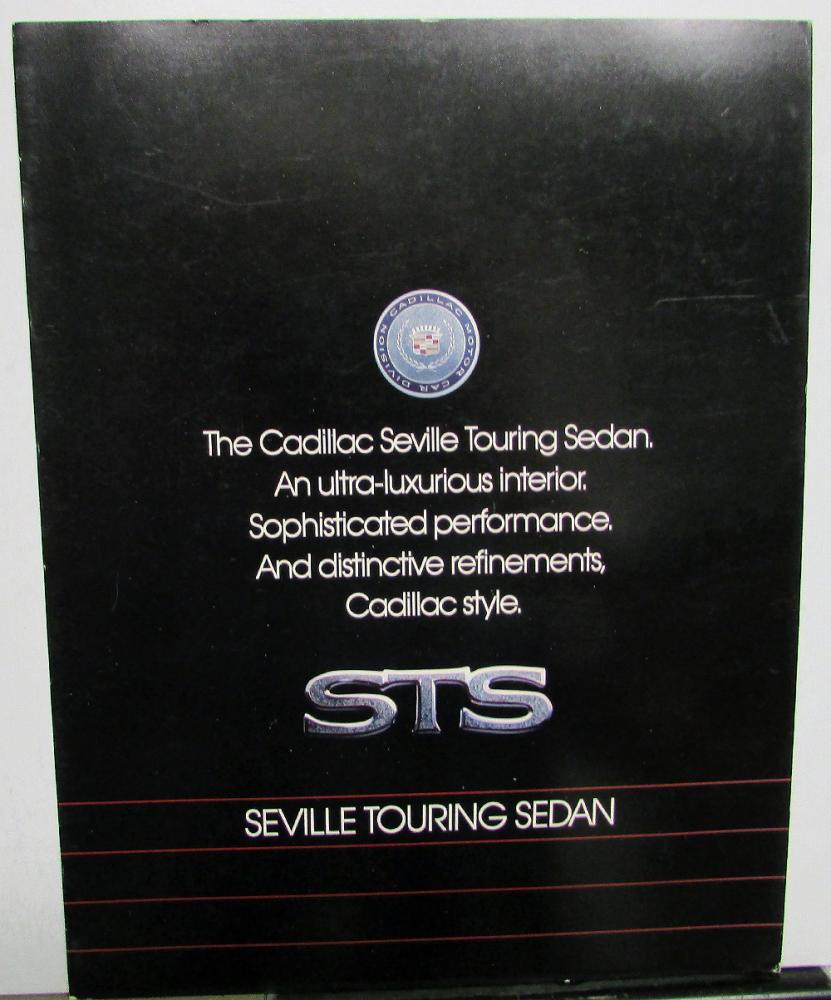 1988 Cadillac STS Seville Touring Sedan Sales Brochure Folder Original