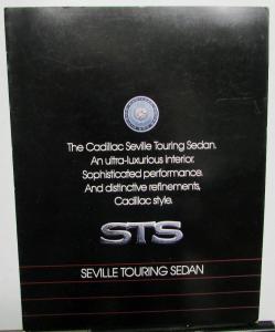 1988 Cadillac STS Seville Touring Sedan Sales Brochure Folder Original