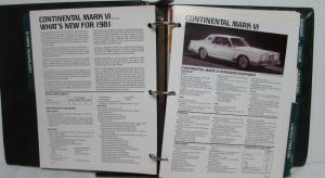 1981 Lincoln Mercury Advanced Facts Book Continental MarkVI TownCar CougarXR7