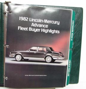 1981 Lincoln Mercury Advanced Facts Book Continental MarkVI TownCar CougarXR7