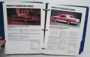 1982 Lincoln Mercury Facts Book Continental MarkVI LN7 Lynx CougarXR7 Marquis