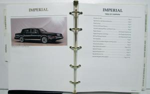 1990 Chrysler Data Book Le Barron Imperial New Yorker Town&Country