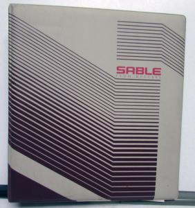 1986 Mercury Product Manual SableSpecs Features Options Color & Upholstery