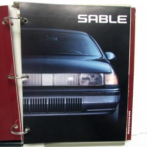 1986 Mercury Product Manual SableSpecs Features Options Color & Upholstery