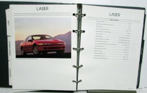 1990 Plymouth Data Book Laser Sundance Acclaim Colt Voyager