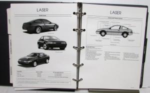 1990 Plymouth Data Book Laser Sundance Acclaim Colt Voyager