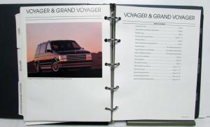 1990 Plymouth Data Book Laser Sundance Acclaim Colt Voyager