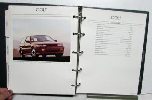 1990 Plymouth Data Book Laser Sundance Acclaim Colt Voyager