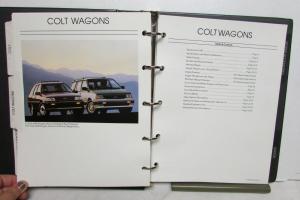 1990 Plymouth Data Book Laser Sundance Acclaim Colt Voyager