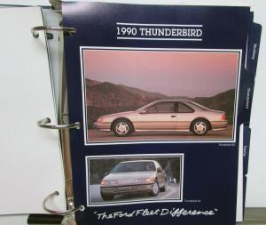 1990 Ford car & Light Truck Fleet Buyers Guide Mustang F Series Ranger Tbird