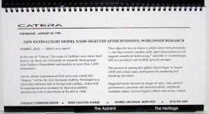 1997 Cadillac Catera Media Information Press Kit with Shipping Box