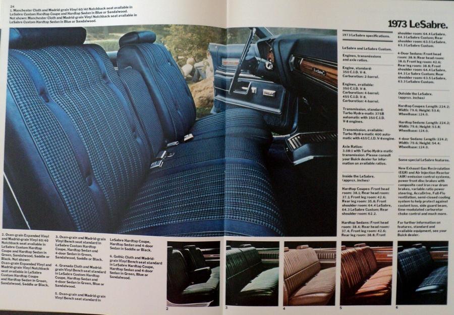 LeSabre Century Prospekt brochure 1973 Buick Regal Riviera USA 