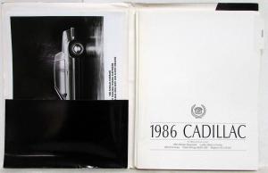 1986 Cadillac Boxed Media Information Press Kit