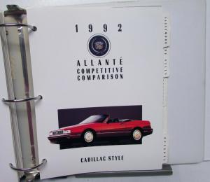 1992 Cadillac Comparisons Allante Seville Eldorado Fleetwood De Ville Brougham