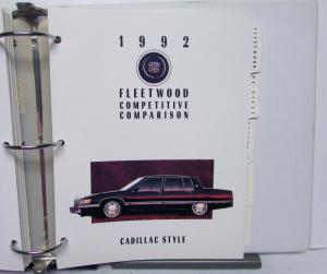 1992 Cadillac Comparisons Allante Seville Eldorado Fleetwood De Ville Brougham