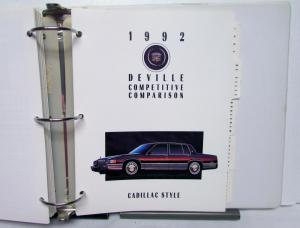 1992 Cadillac Comparisons Allante Seville Eldorado Fleetwood De Ville Brougham