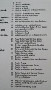 1974 Buick Apollo Century GS Regal LeSabre Electra Riviera XL Sale Brochure Orig