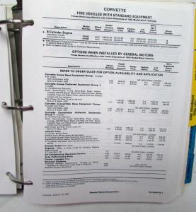 1992 Chevrolet Truck Order Guide Car Pricing Camaro S10 Blazer C/K