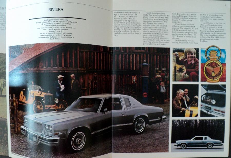 1977 Buick Riviera Electra LeSabre Century Regal Skyhawk  FL Deluxe  Brochure 