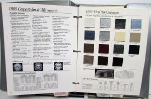 1984 Cadillac Merchandising Portfolio DeVille Seville Eldorado Cimarron Fltwood