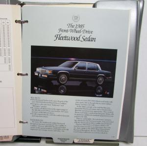 1984 Cadillac Merchandising Portfolio DeVille Seville Eldorado Cimarron Fltwood