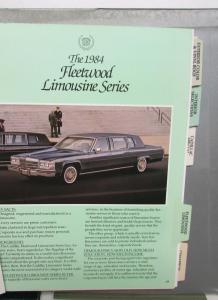 1984 Cadillac Merchandising Portfolio DeVille Seville Eldorado Cimarron Fltwood