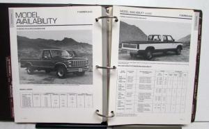 1980 Ford LT Trucks Facts Organizer F Series Bronco Courier Econoline
