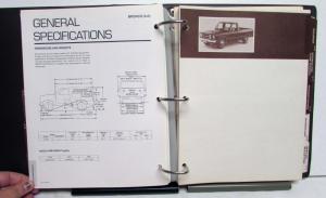 1980 Ford LT Trucks Facts Organizer F Series Bronco Courier Econoline
