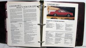 1980 Lincoln Mercury Product Facts Book Cougar XR7 Continental Mark VI Marquis